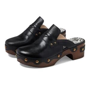Eric Michael Women's Black Leather Clogs Delphi Size 10-11 US - 41 EU Medium